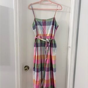 Kate Spade Target exclusive Colorblock Plaid Spaghetti-Strap dress